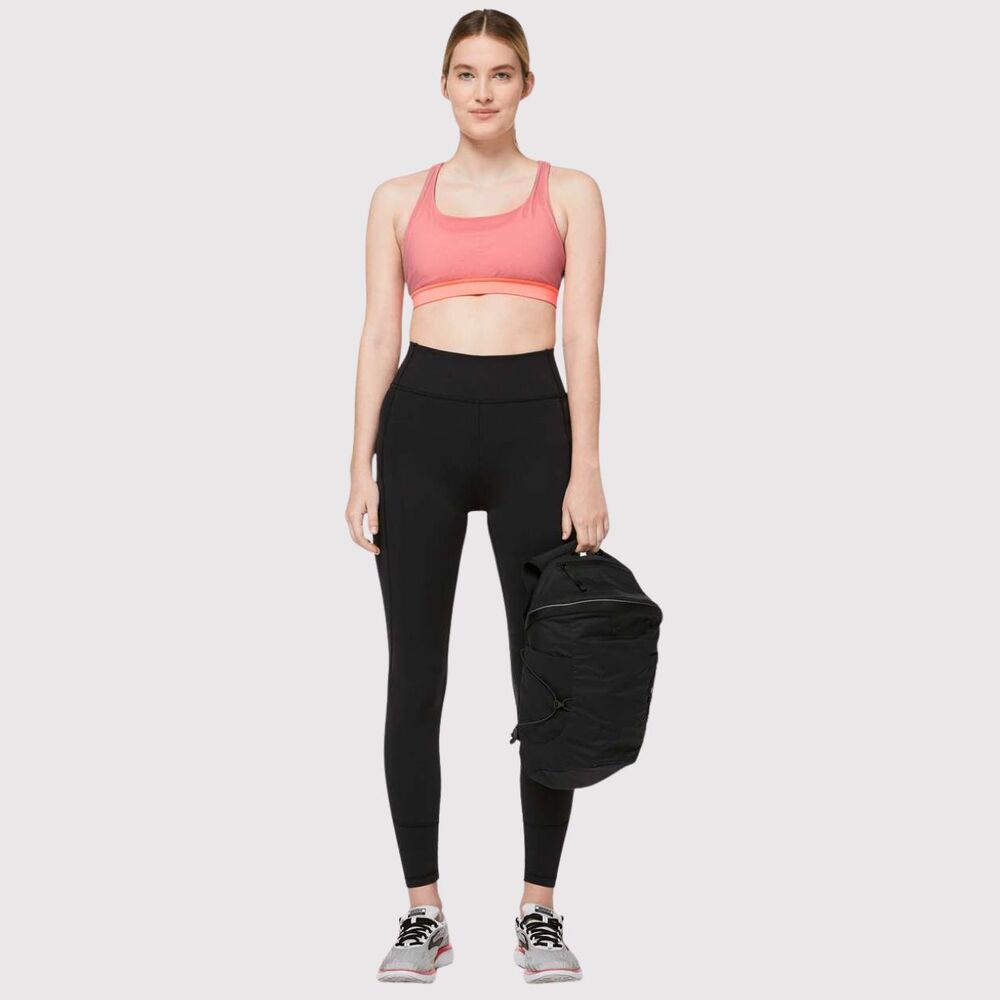 Lululemon Womens Legggings Black In Movement Pull On Stretch Gym Yoga Size 2